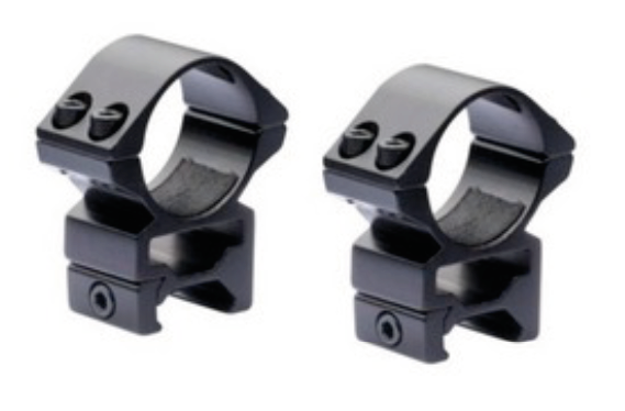 Nikko Anelli 30mm, weaver steel mount, Low, Matte Black,