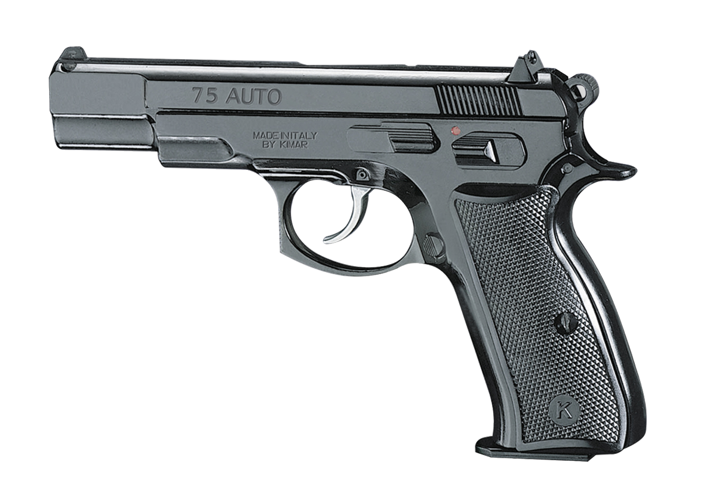 KIMAR 75 PISTOLA SALVE BLACK, 9rnd, black plastic grips 9MM 420.097NI