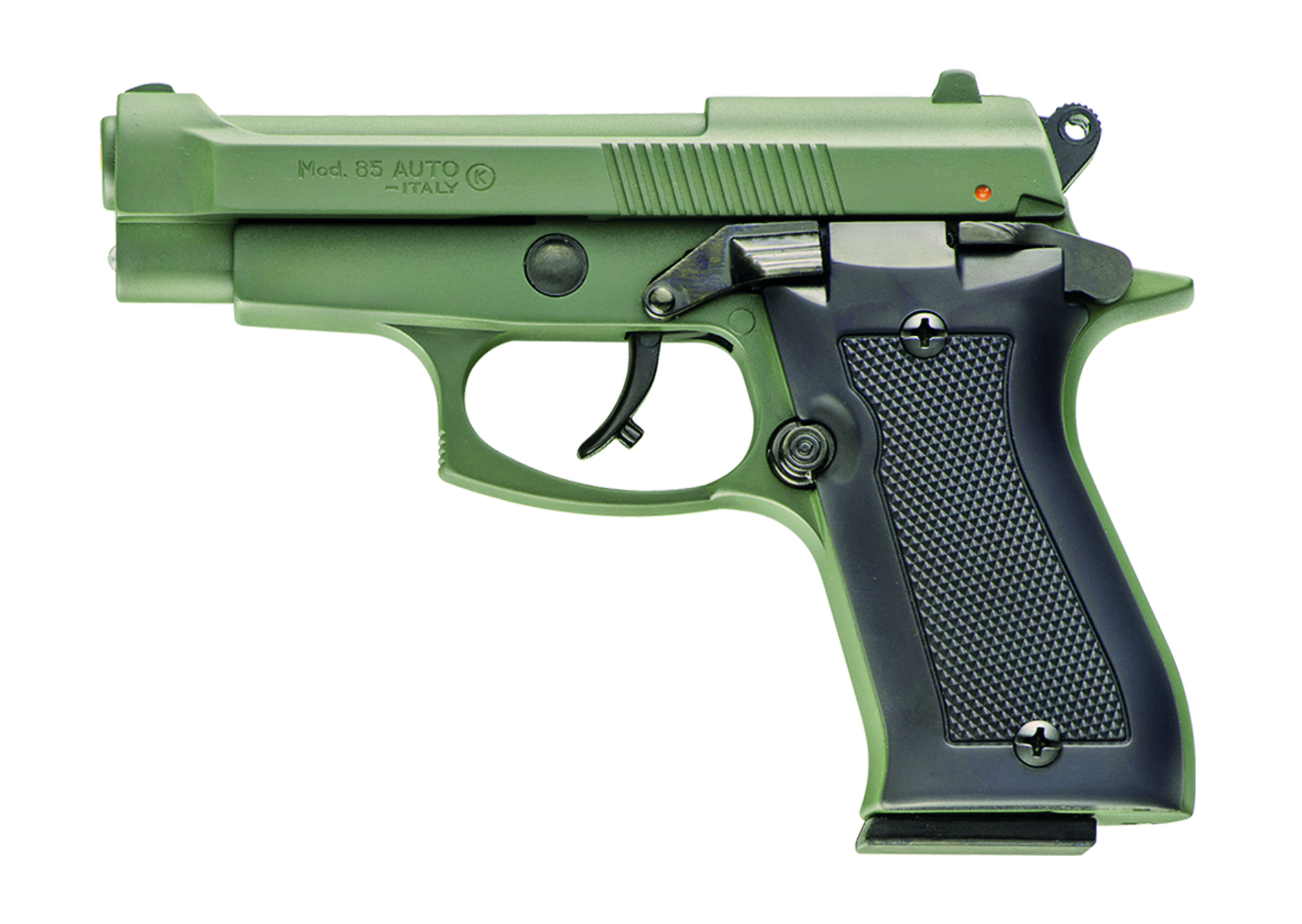 KIMAR 85 PISTOLA SALVE OD Green, 7rnd, black plastic grips 8MM 420.069NI