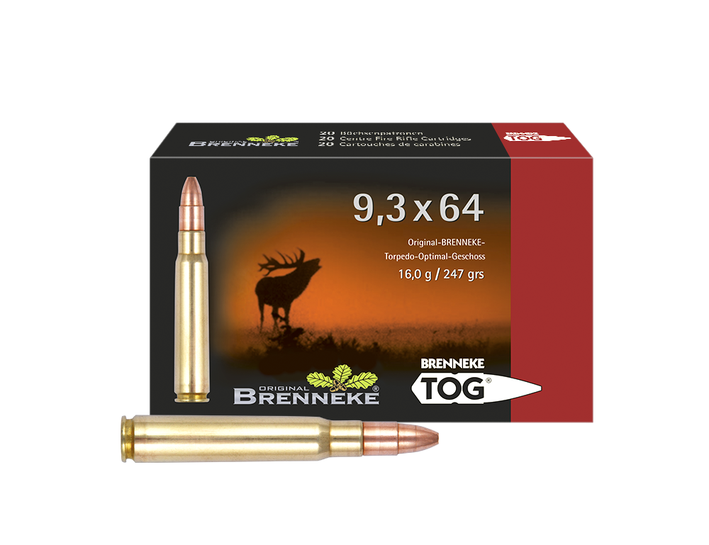 Brenneke Munizioni TOG 9,3 x 64 BRENNEKE, Orig. BRENNEKE TOG 16,0 g 20 / 100