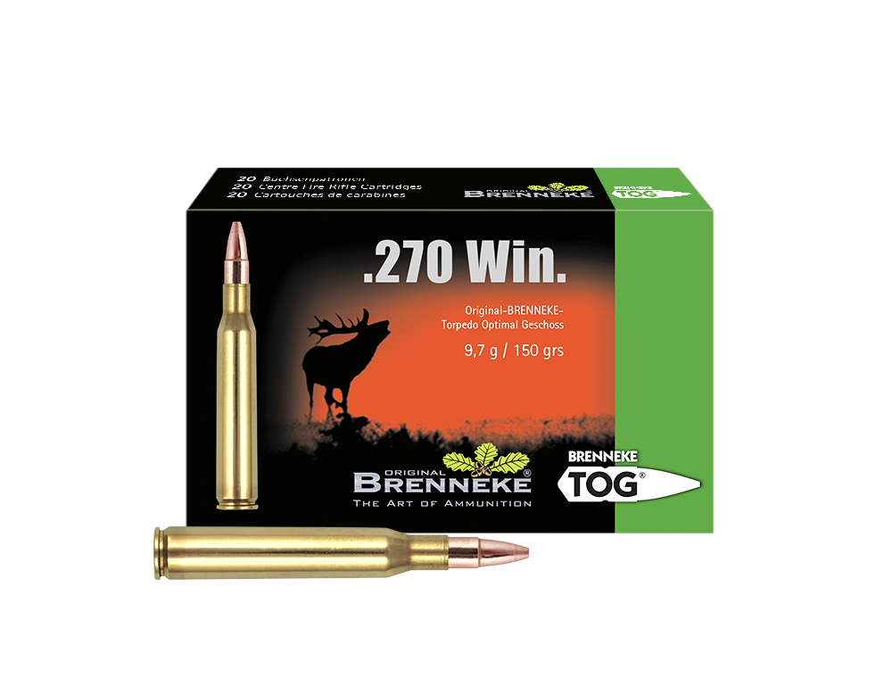 Brenneke Munizioni TOG .270 Win., Orig. BRENNEKE TOG 9,7 g 20 / 100