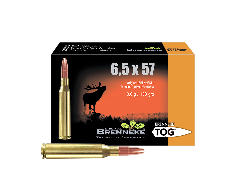 Brenneke Munizioni TOG 6,5 x 57, Orig. BRENNEKE TOG 9,0 g 20 / 100