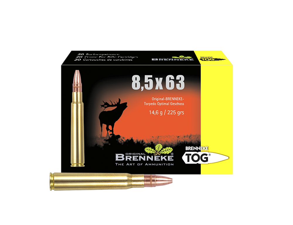 Brenneke Munizioni TOG 8,5 x 63 REB, Orig. BRENNEKE TOG 14,6 g 20 / 100