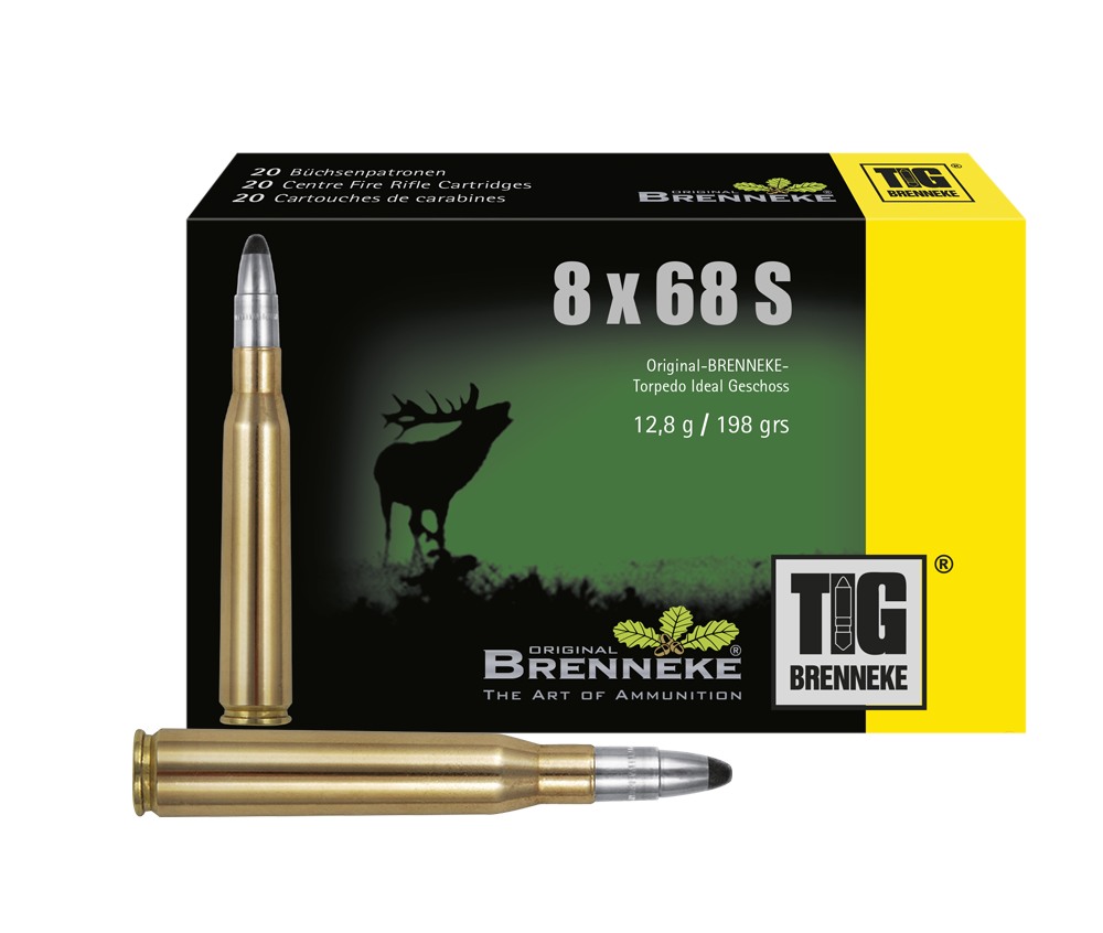 Brenneke Munizioni TIG 8 x 68 S, Orig. BRENNEKE TIG 12,8 g 20 / 100