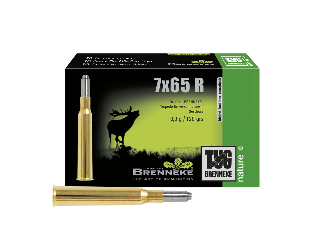 Brenneke Munizioni TUG 7 x 65 R BRENNEKE, Orig. BRENNEKE TUG nature+ 8,3 g 20 / 100