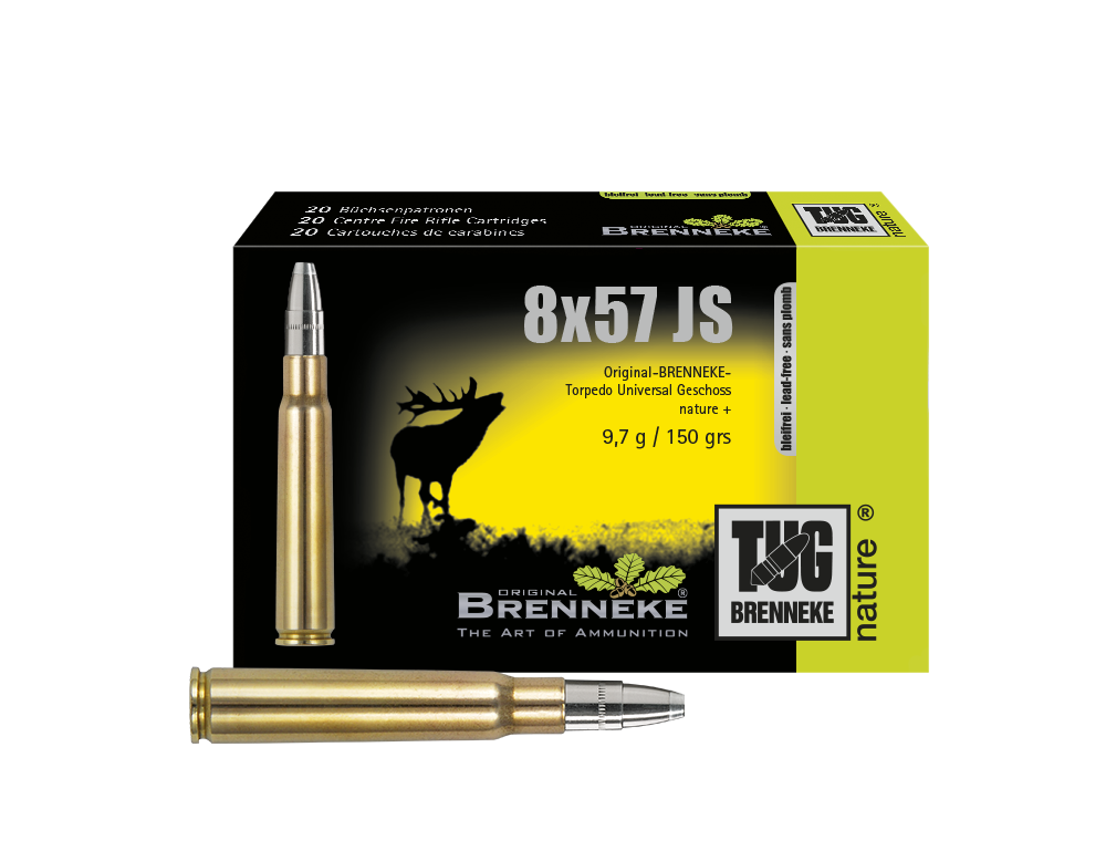Brenneke Munizioni TUG 8 x 57 IS, Orig. BRENNEKE TUG nature+ 9,7 g 20 / 100