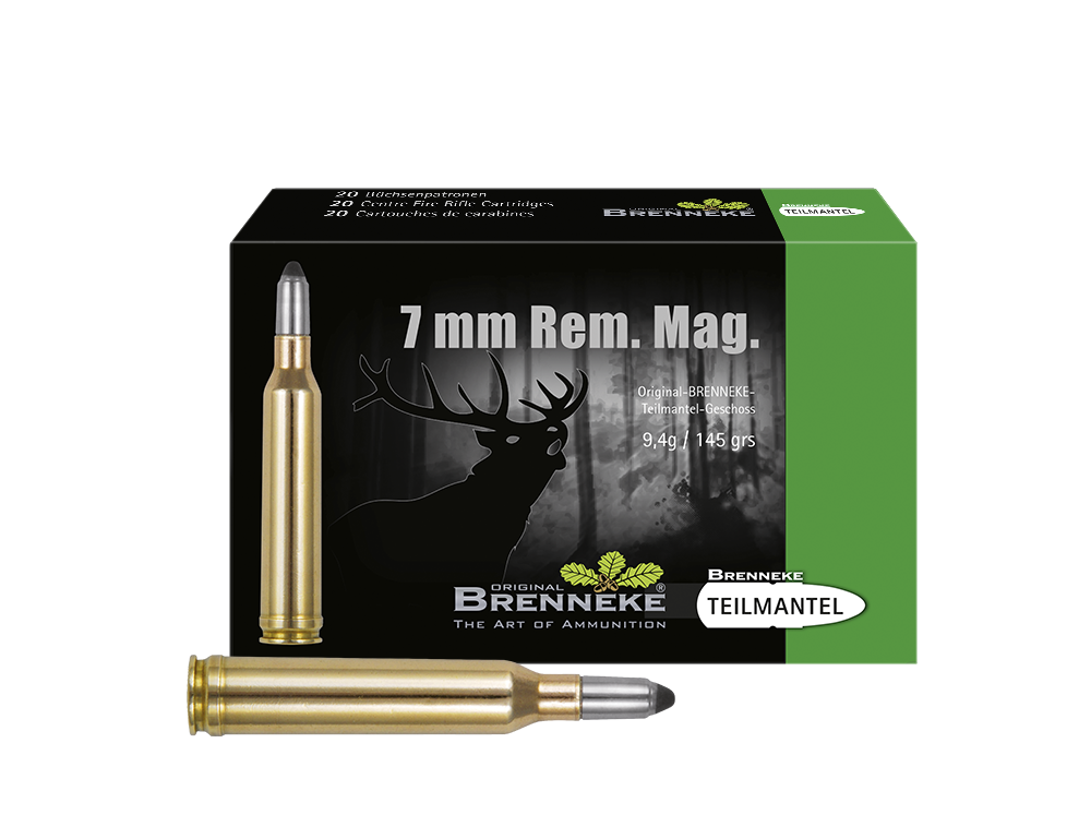 Brenneke Munizioni Basic 7mm Rem.Mag., Orig. BRENNEKE Soft-Point 9,4 g 20 / 100