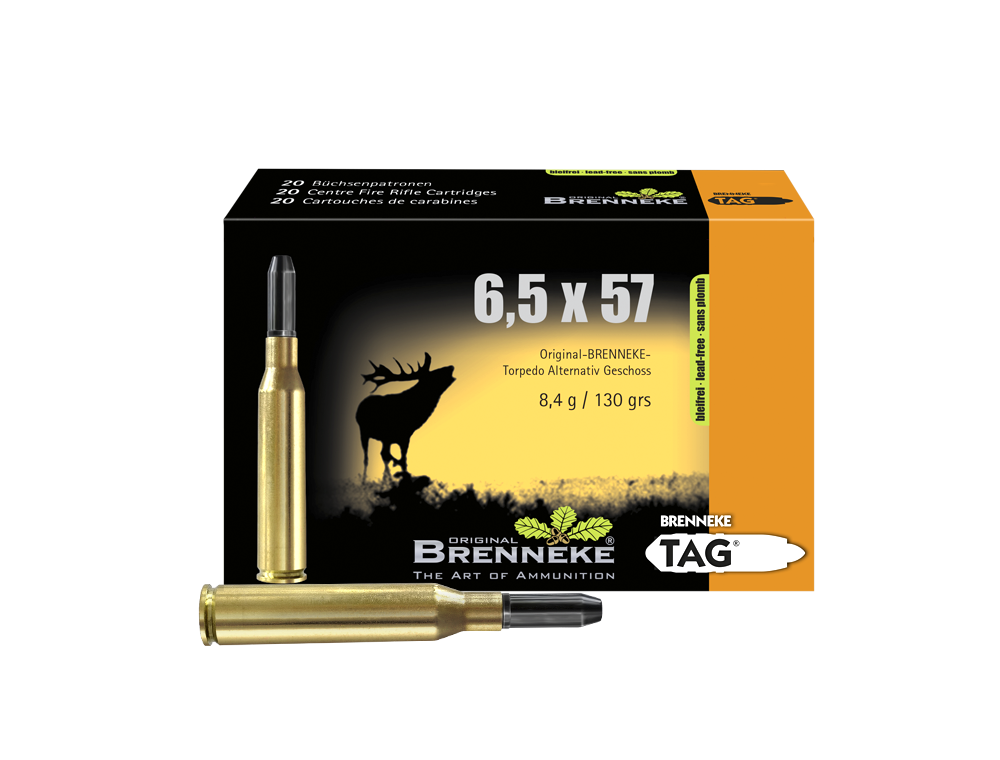 Brenneke Munizioni TAG 6,5 x 57, Orig. BRENNEKE TAG 8,4 g 20 / 100